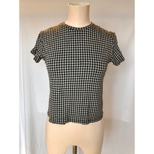 Brandy Melville Houndstooth Knit Top